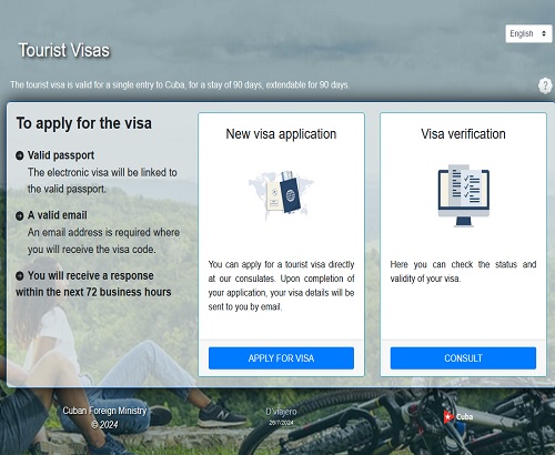 Visas online Cuba